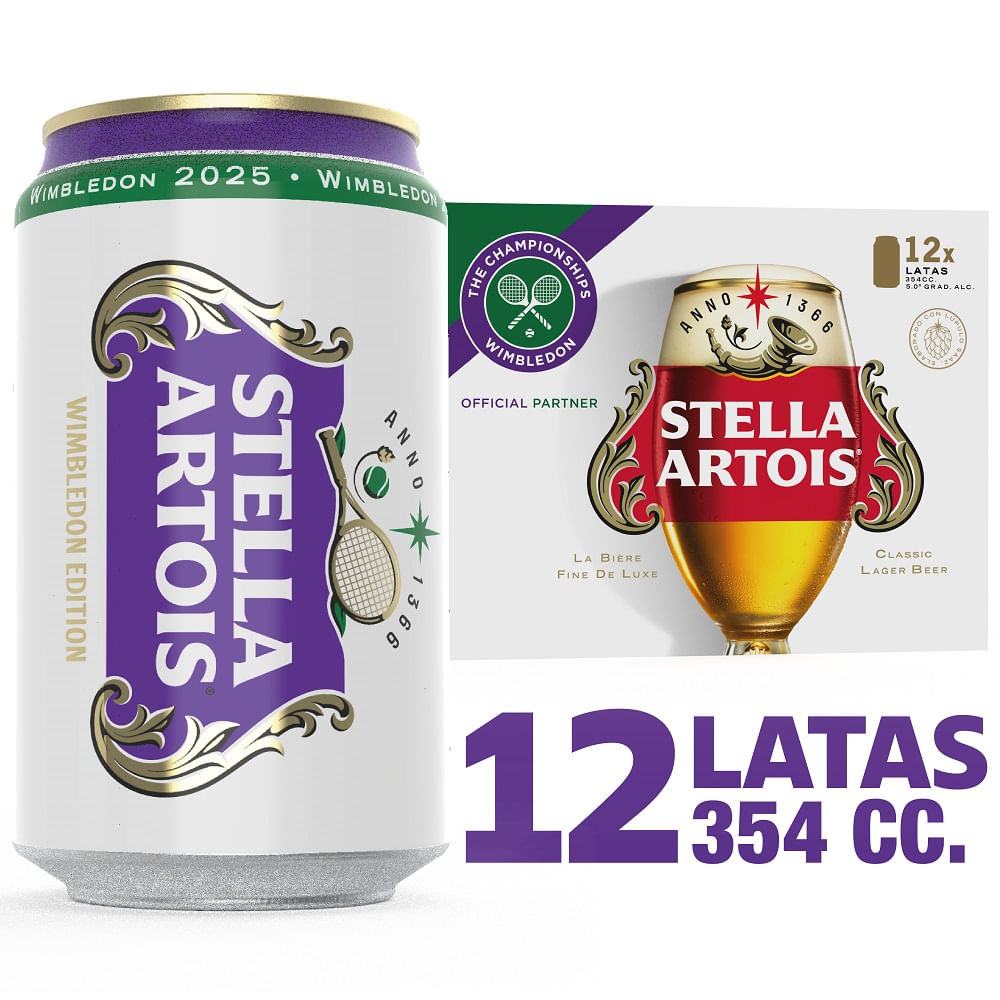 Pack Cerveza Stella Artois lata 12 un de 354 cc