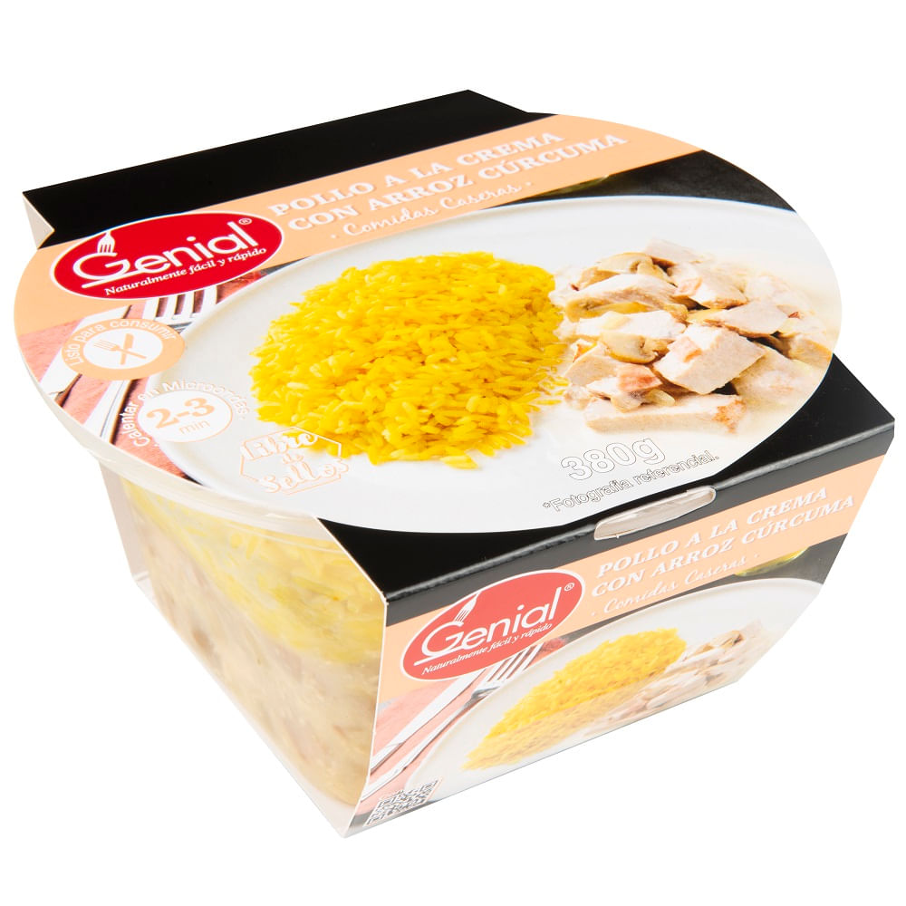 Pollo a la crema con arroz cúrcuma Genial 380 g