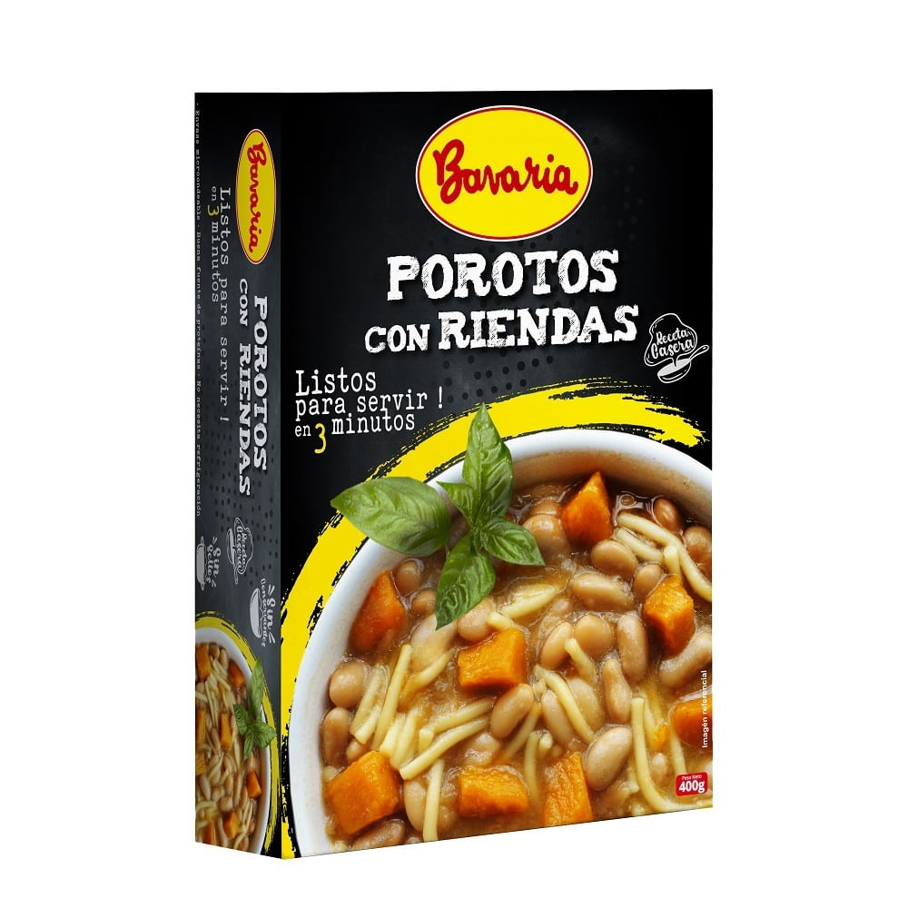 Porotos con rienda Bavaria bandeja 400 g Porotos con rienda Bavaria bandeja 400 g