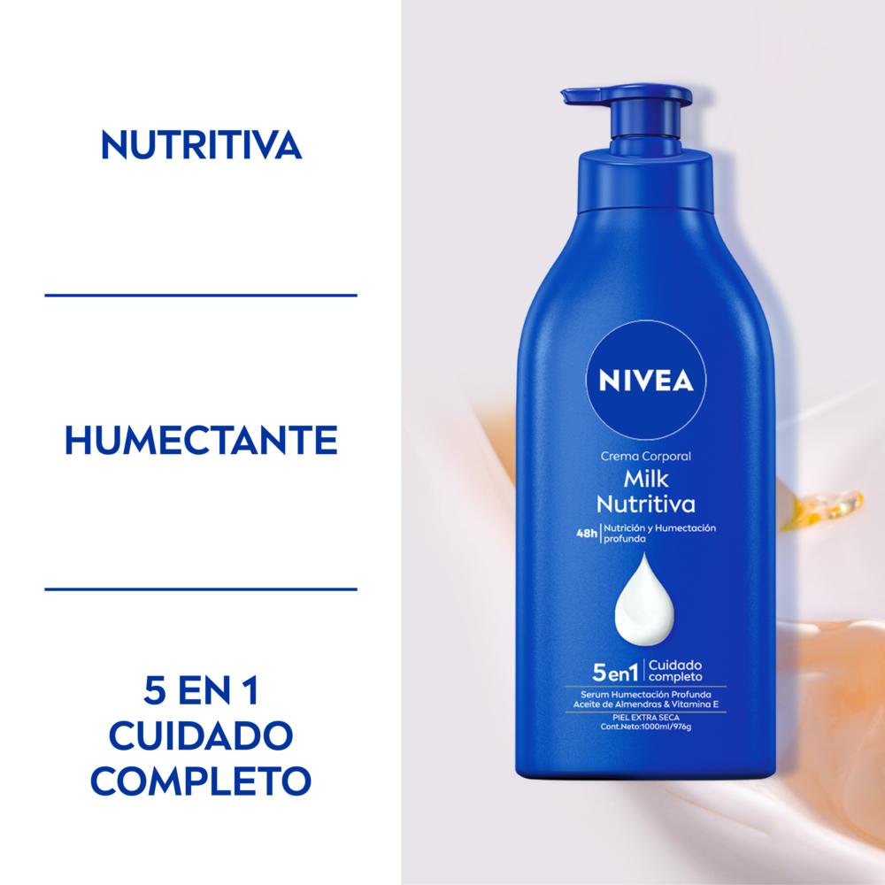 Crema corporal Nivea milk nutritiva piel extra seca 1 L Crema corporal Nivea milk nutritiva piel extra seca 1 L