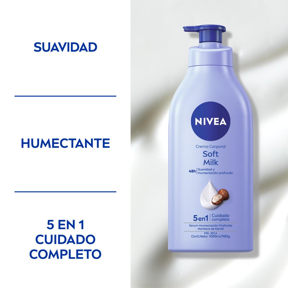 Crema corporal Nivea milk soft piel seca 1 L Crema corporal Nivea milk soft piel seca 1 L