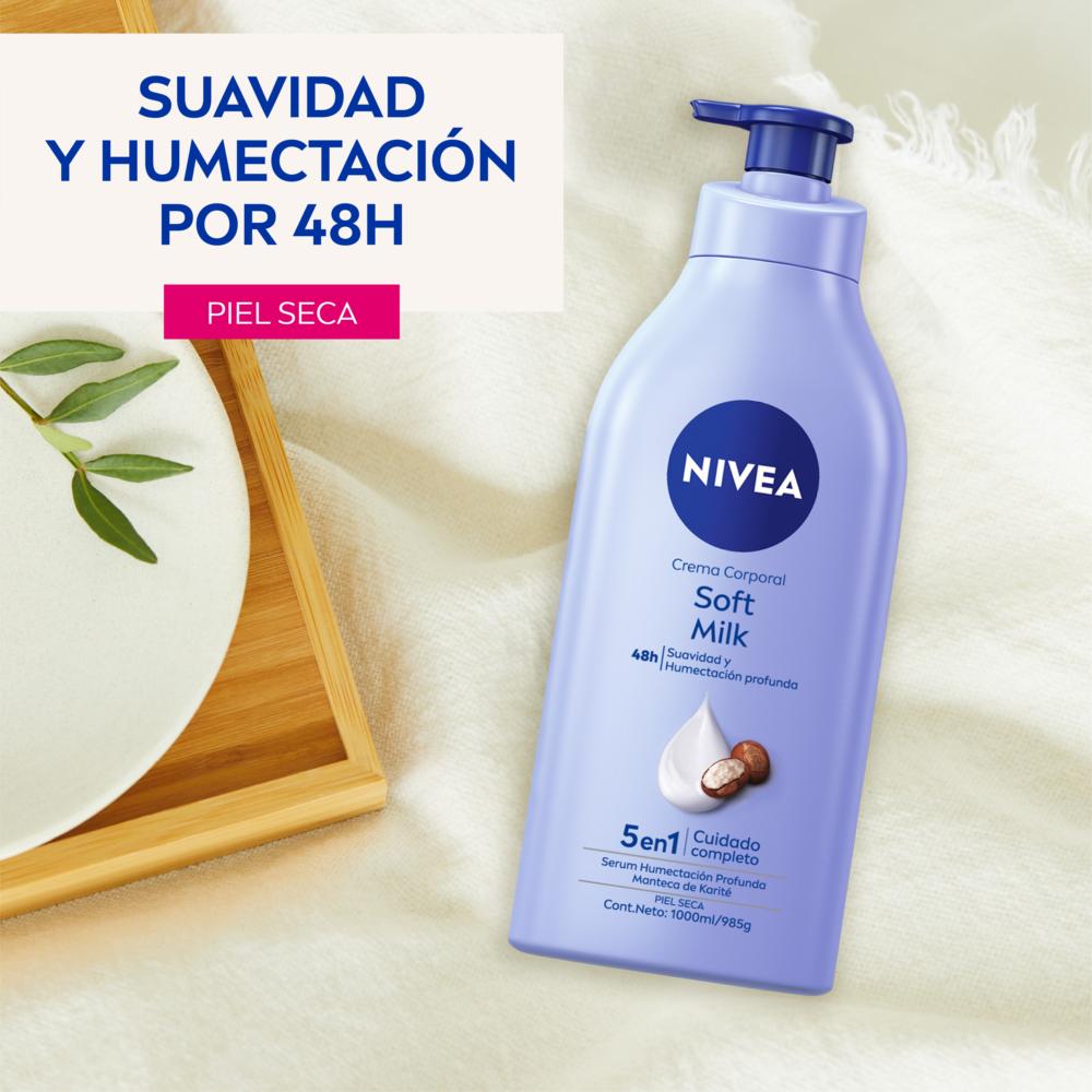 Crema corporal Nivea milk soft piel seca 1 L Crema corporal Nivea milk soft piel seca 1 L