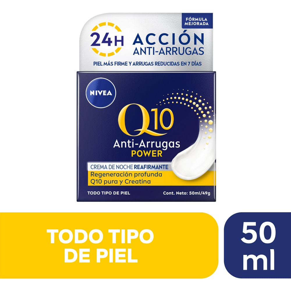 Crema facial Nivea Q10 power antiarrugas noche 50 ml Crema facial Nivea Q10 power antiarrugas noche 50 ml