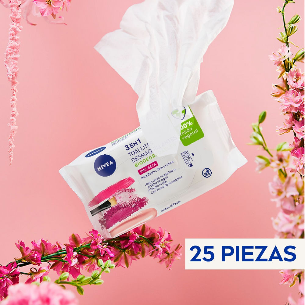 Toallitas desmaquillantes Nivea suaves piel seca 25 un Toallitas desmaquillantes Nivea suaves piel seca 25 un