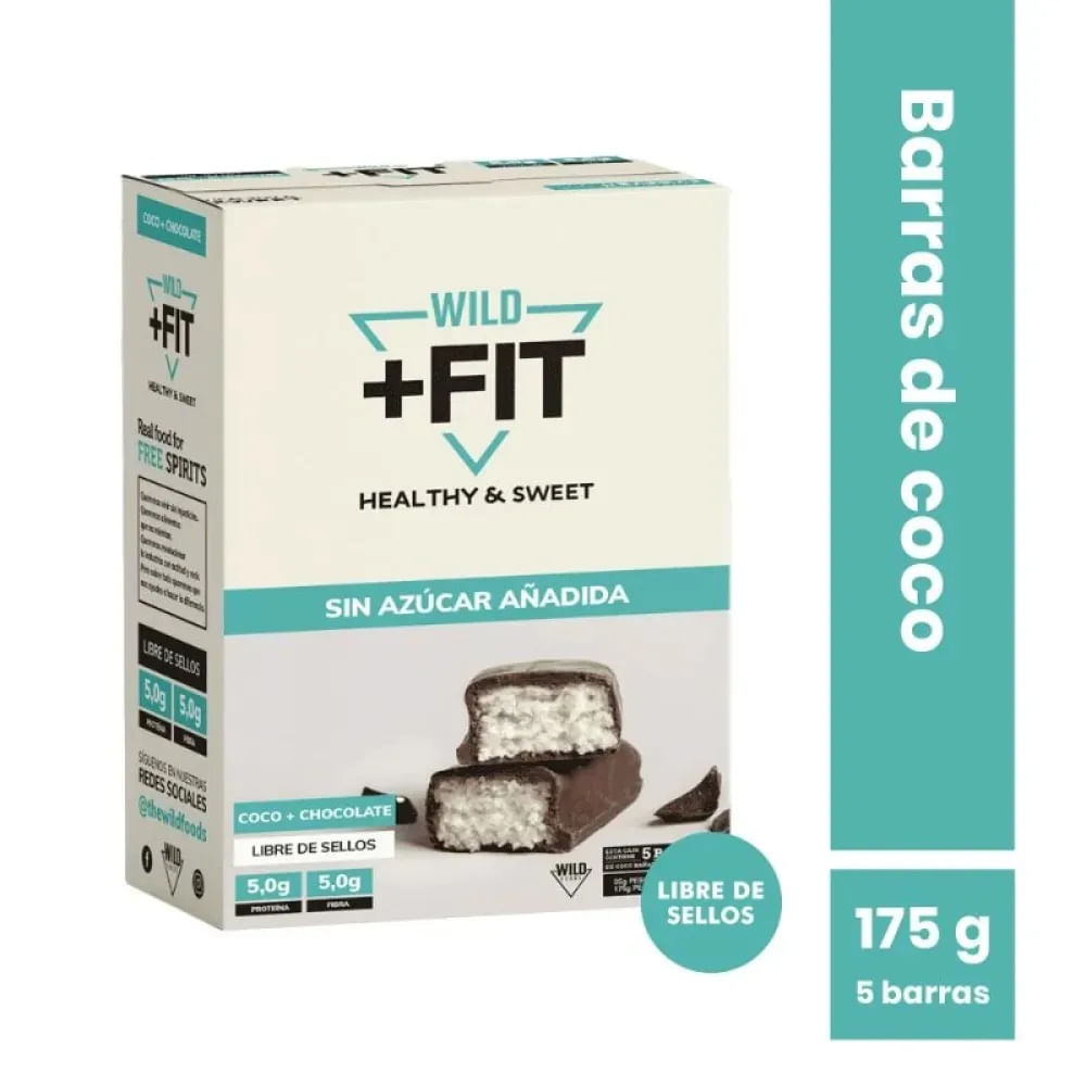 Barra cereal Wild Fit choco coco 5 un de 35 g Barra cereal Wild Fit choco coco 5 un de 35 g