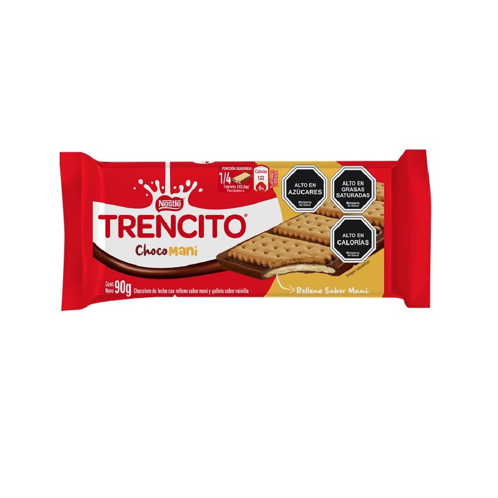 Chocolate Trencito relleno con galleta y maní 90 g Chocolate Trencito relleno con galleta y maní 90 g