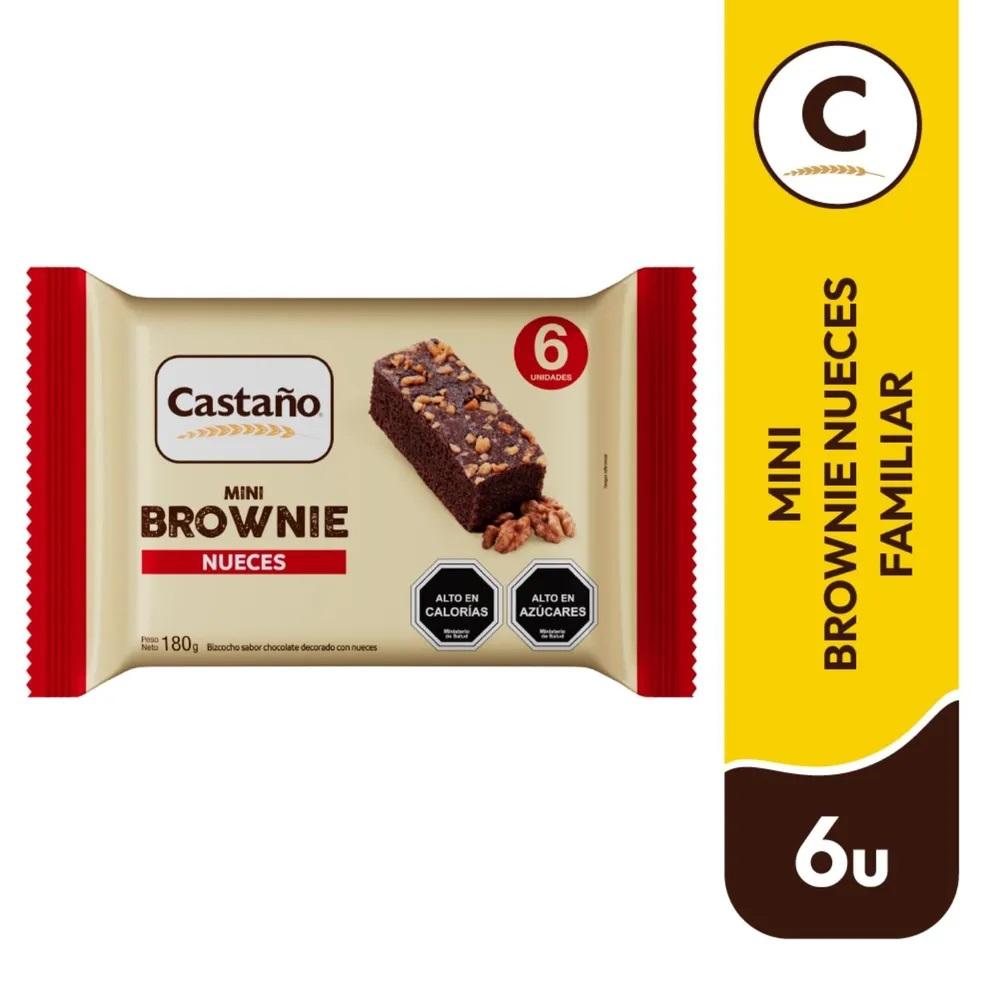 Mini brownie nueces Castaño 6 un