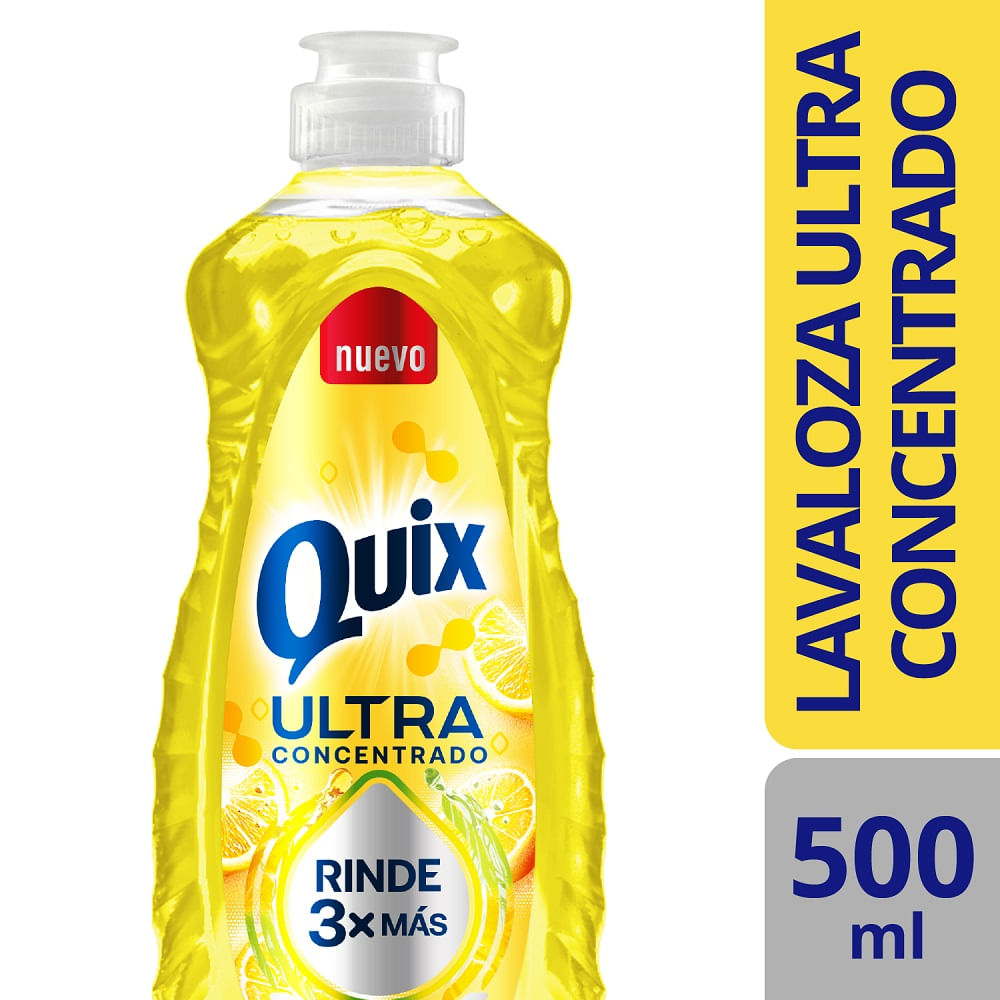 Lavalozas ultra concentrado yellow Quix 500 ml Lavalozas ultra concentrado yellow Quix 500 ml