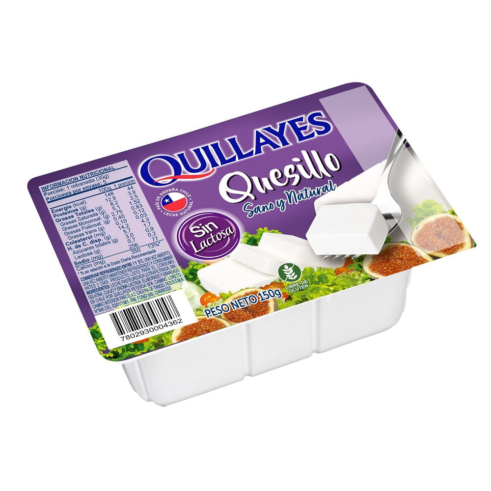 Quesillo Quillayes sin lactosa 150 g