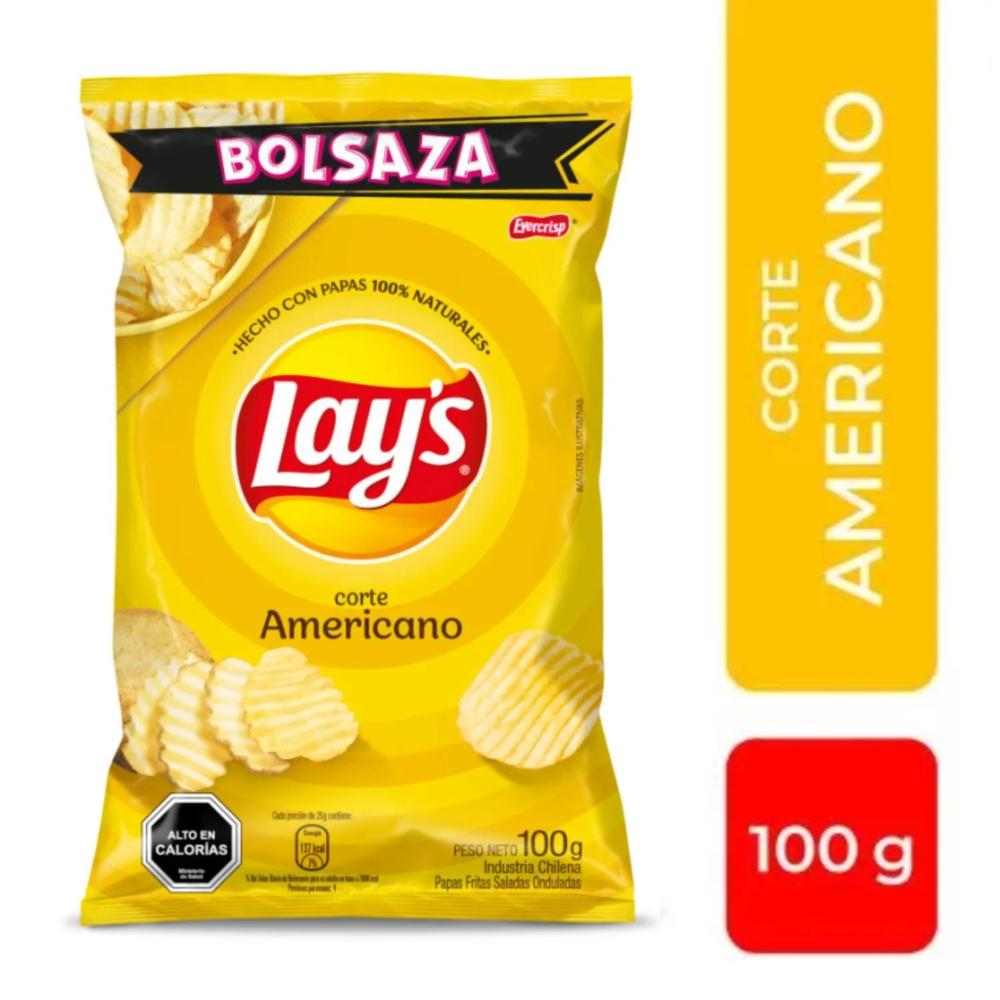 Papas fritas Lays corte americana bolsaza 100 g