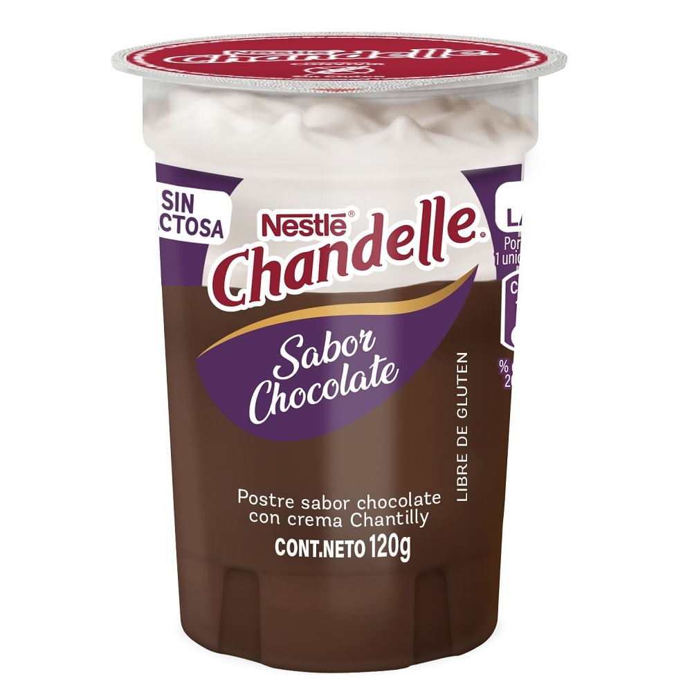Postre Chandelle Nestlé sin lactosa chocolate 120 g