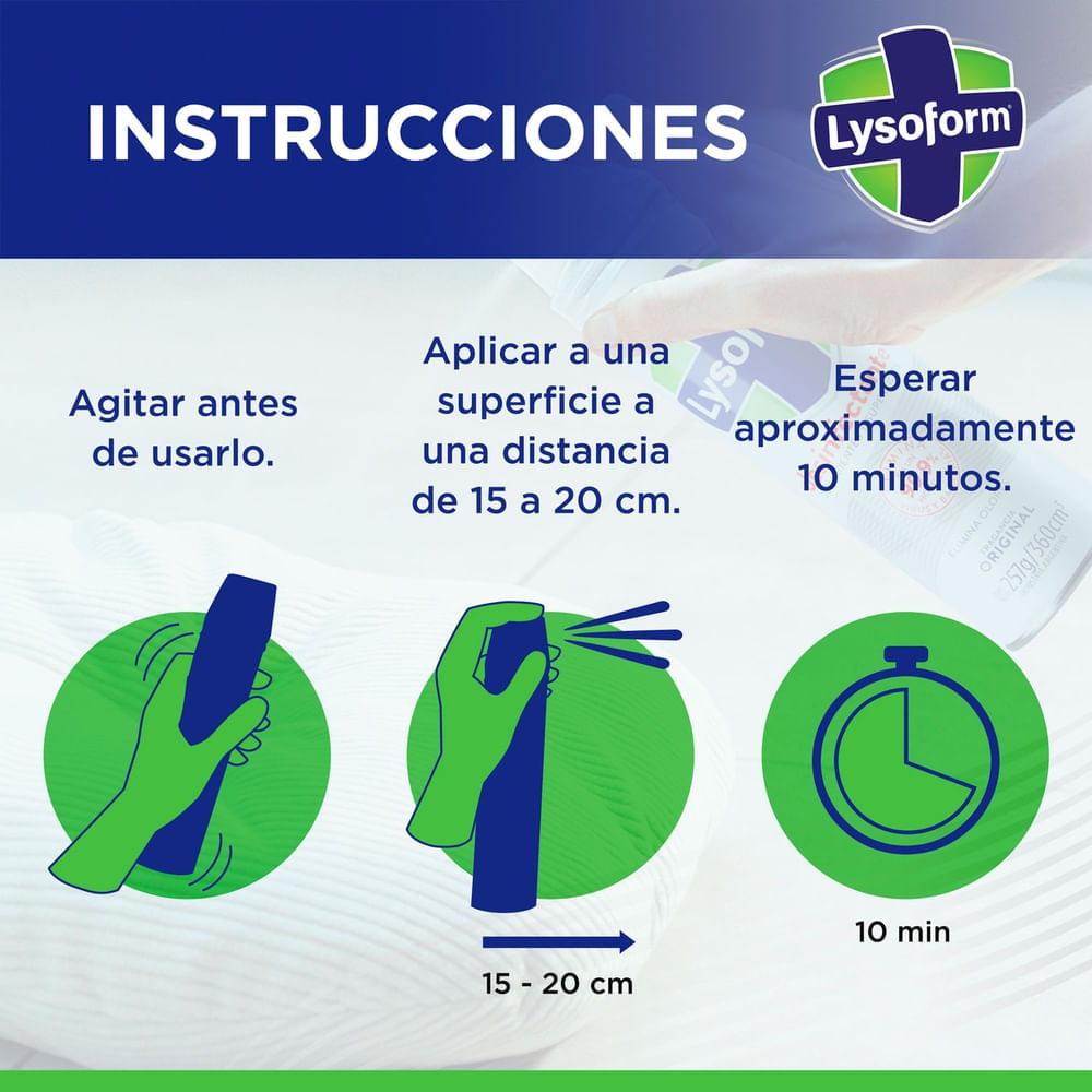 Desinfectante de ambientes y elimina olores Lysoform original aerosol 495 ml Desinfectante de ambientes y elimina olores Lysoform original aerosol 495 ml