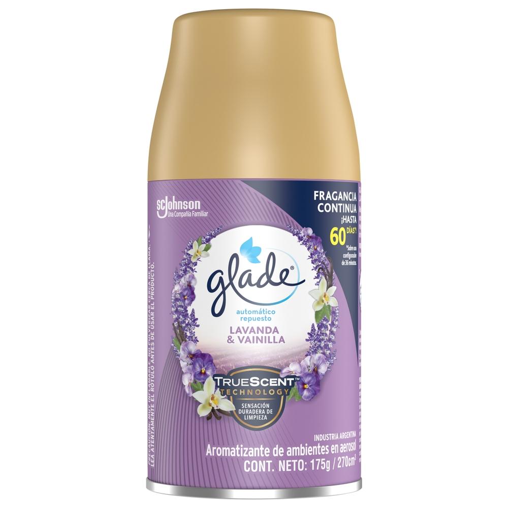 Desodorante ambiental Glade automático lavanda y vainilla repuesto 270 ml Desodorante ambiental Glade automático lavanda y vainilla repuesto 270 ml