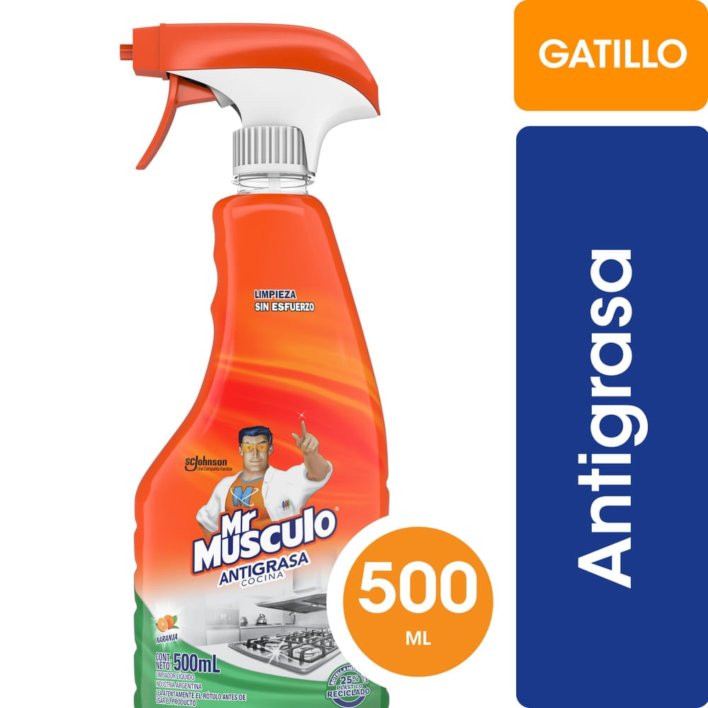 Limpiador antigrasa Mr Músculo cocina gatillo 500 ml Limpiador antigrasa Mr Músculo cocina gatillo 500 ml