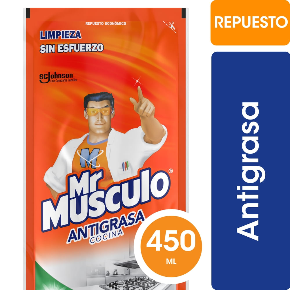 Limpiador Mr. Músculo antigrasa naranja doypack 450 ml Limpiador Mr. Músculo antigrasa naranja doypack 450 ml