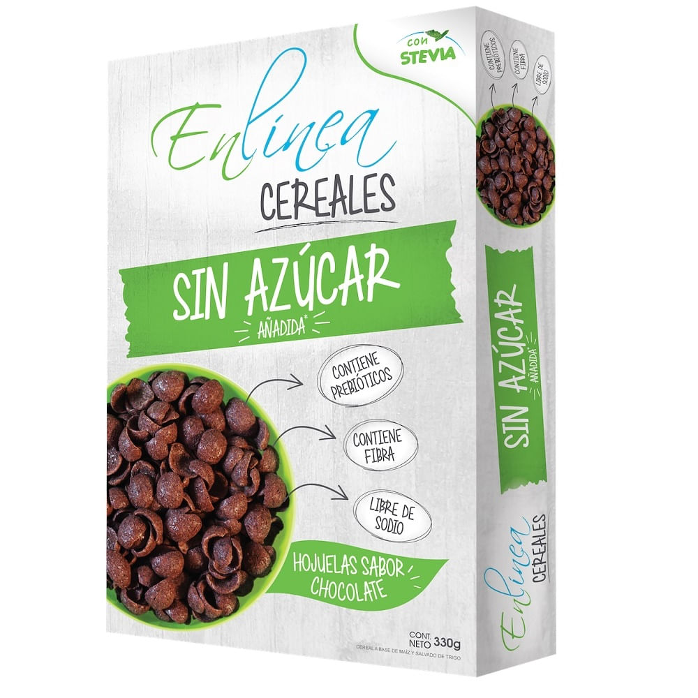 Cereal En Línea hojuela sabor chocolate 330 g Cereal En Línea hojuela sabor chocolate 330 g