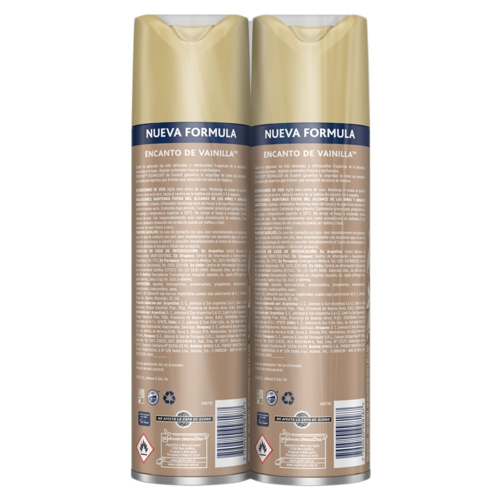 Desodorante ambiental Glade super pack aerosol 2 un de 360 ml Desodorante ambiental Glade super pack aerosol 2 un de 360 ml