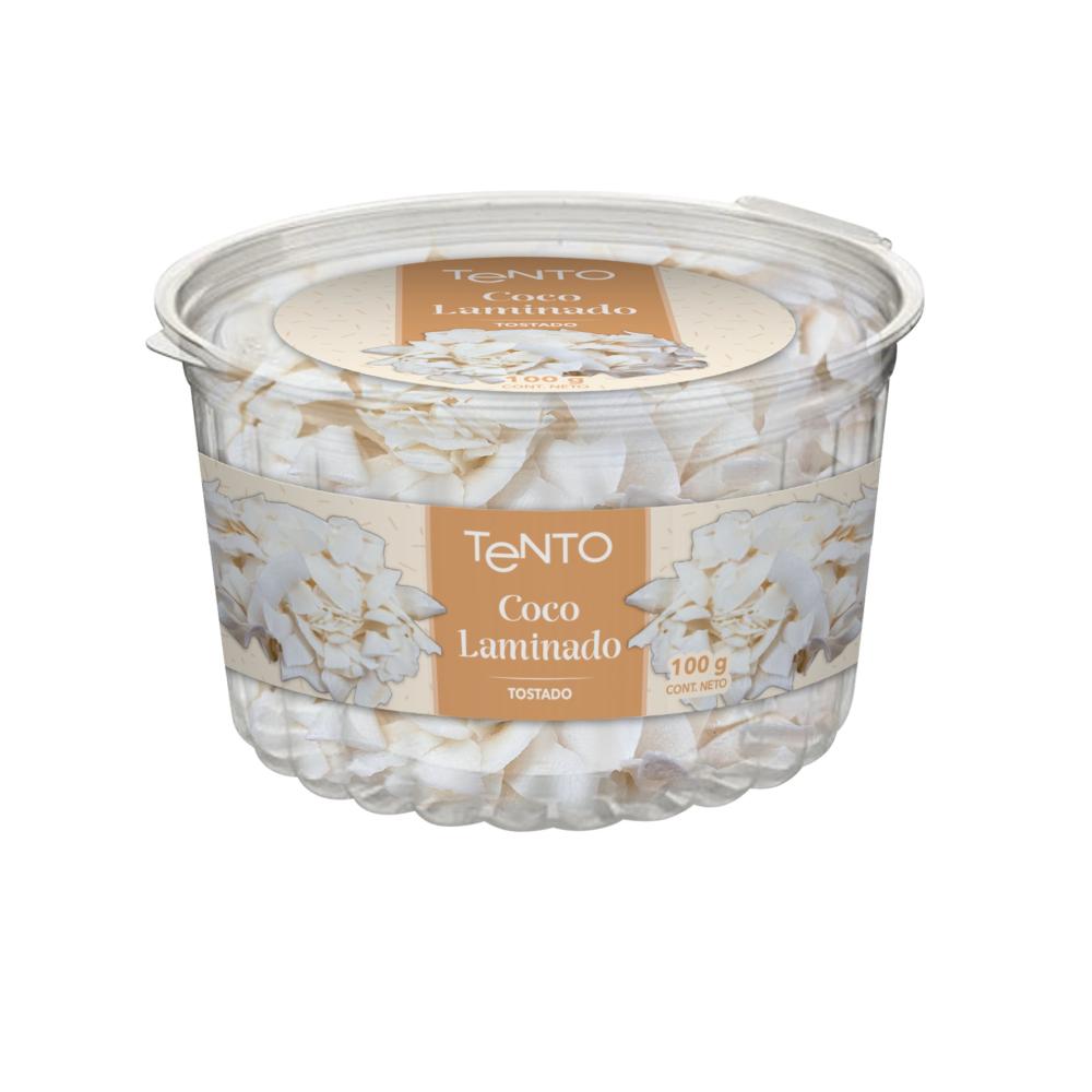 Coco laminado tostado Tento pote 100 g