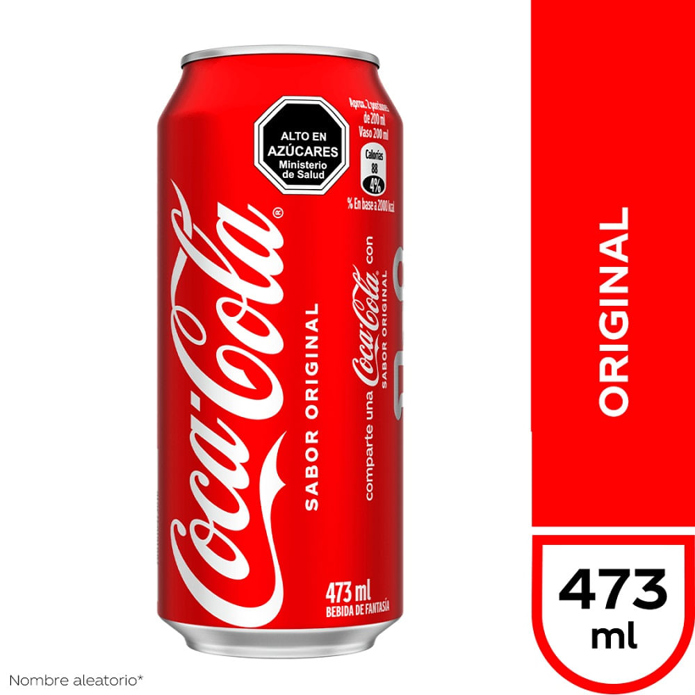 Bebida Coca Cola original lata 473 ml