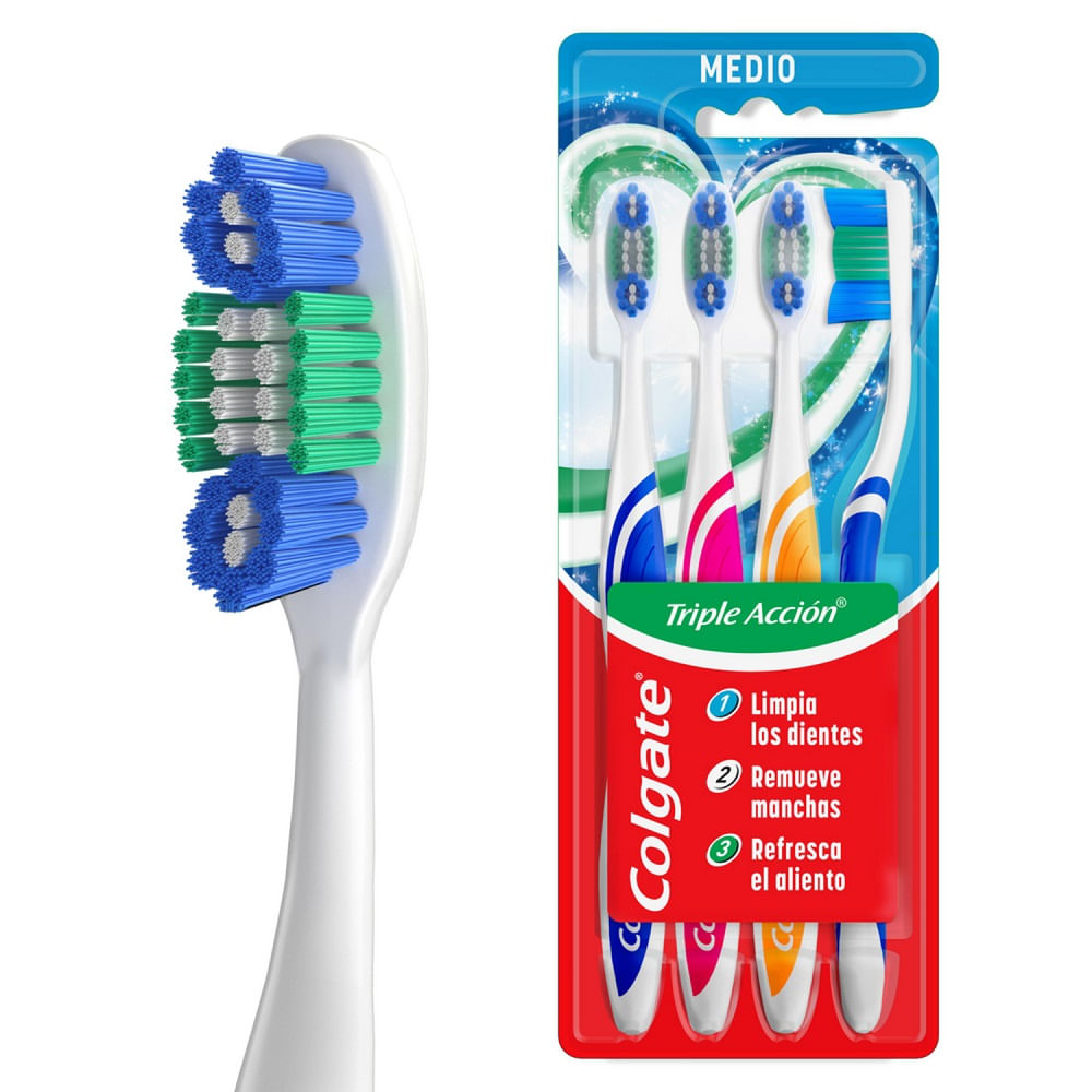 Cepillo de dientes Colgate triple acción 4 un