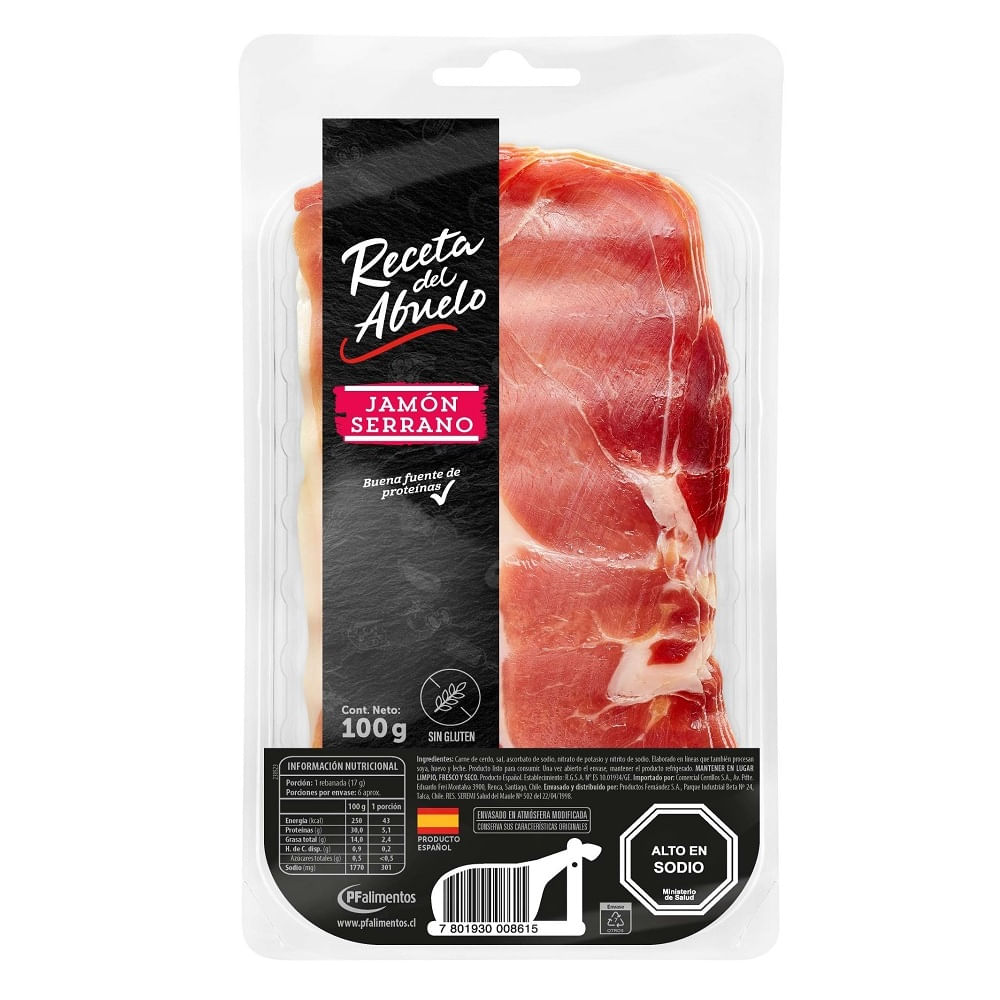 Jamón serrano Receta del Abuelo 100 g Jamón serrano Receta del Abuelo 100 g