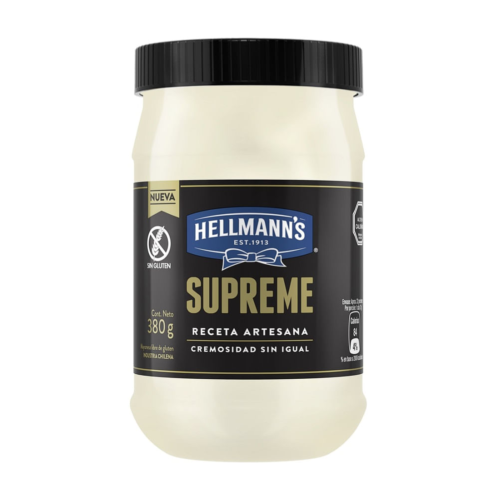 Mayonesa Hellmann's supreme artesana frasco 380 g