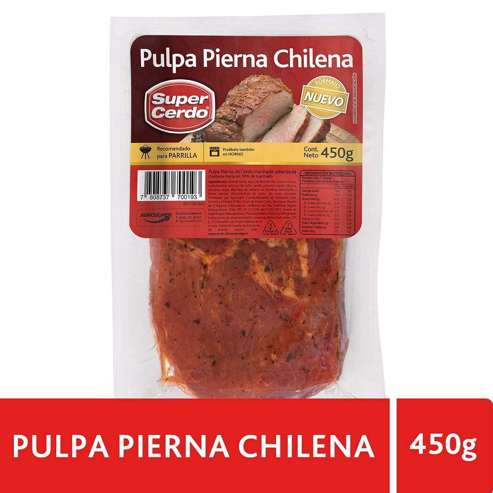 Pulpa pierna Super Cerdo chilena 450 g