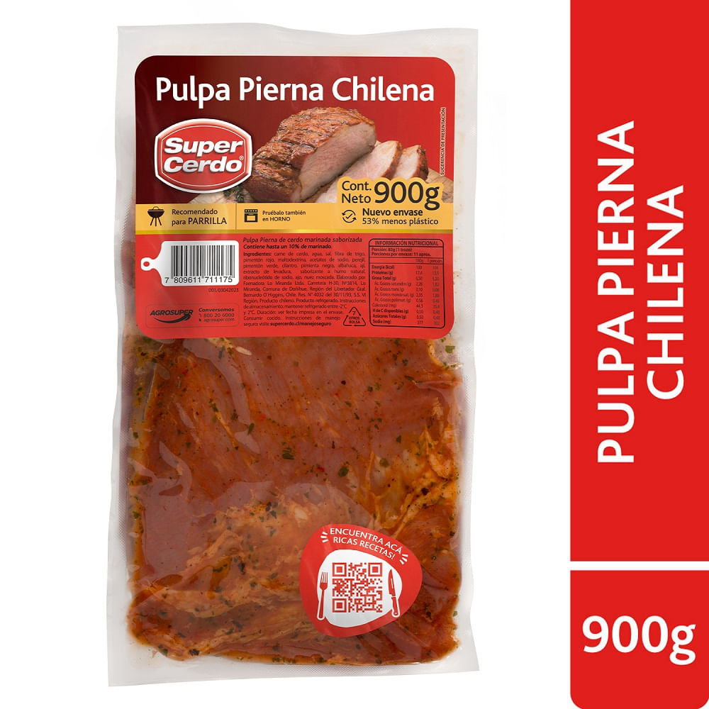 Pulpa pierna de cerdo Super Cerdo a la chilena 900 g