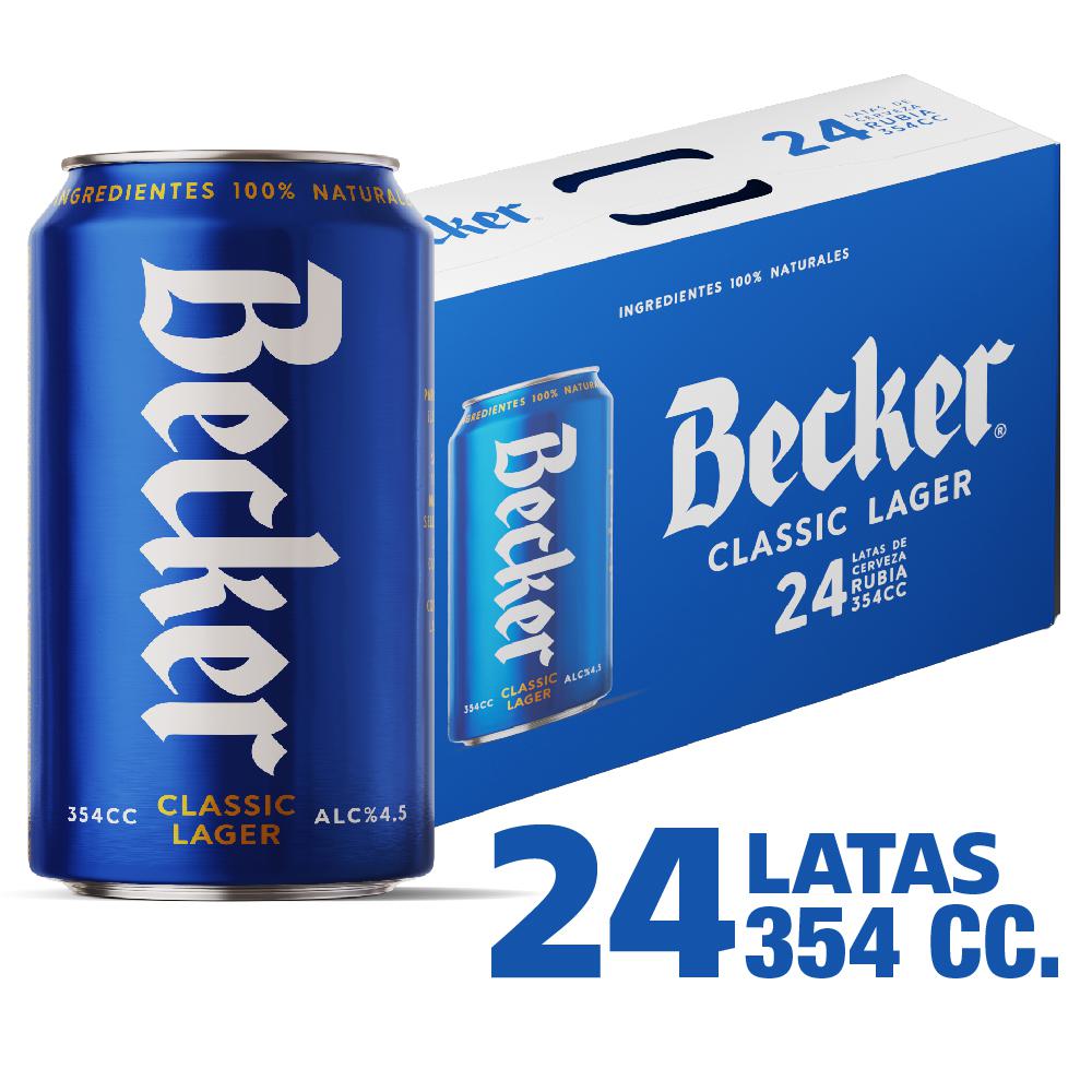 Pack Cerveza Becker lata 24 un de 354 cc Pack Cerveza Becker lata 24 un de 354 cc