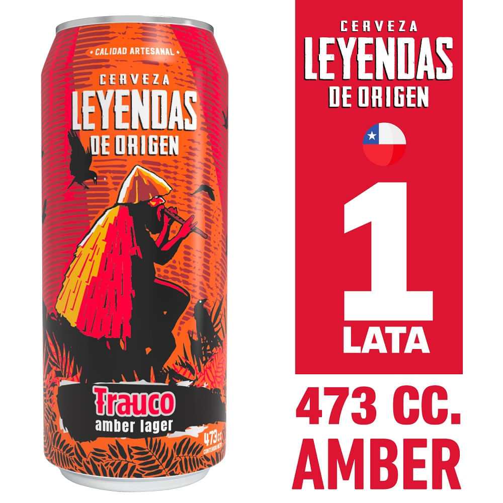 Cerveza Leyendas de origen trauco lata 473 cc