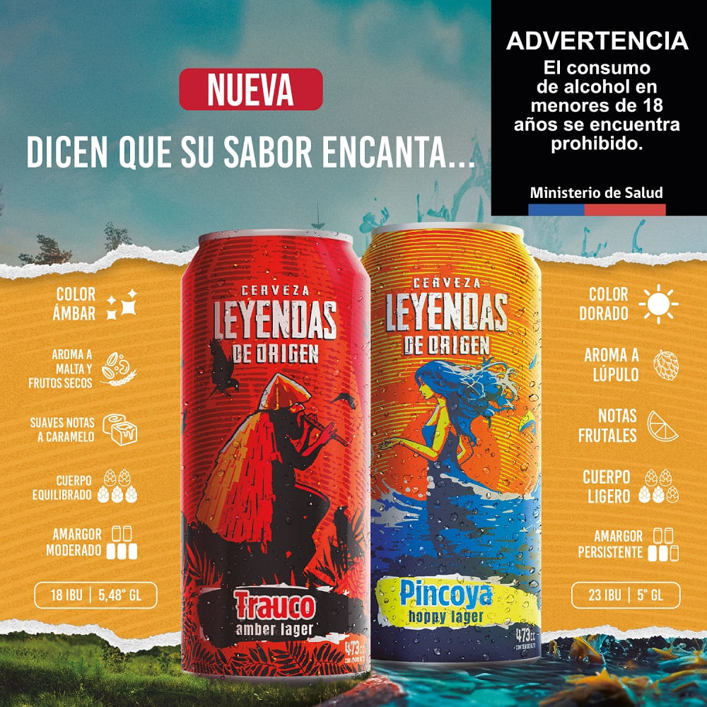 Cerveza Leyendas de origen trauco lata 473 cc