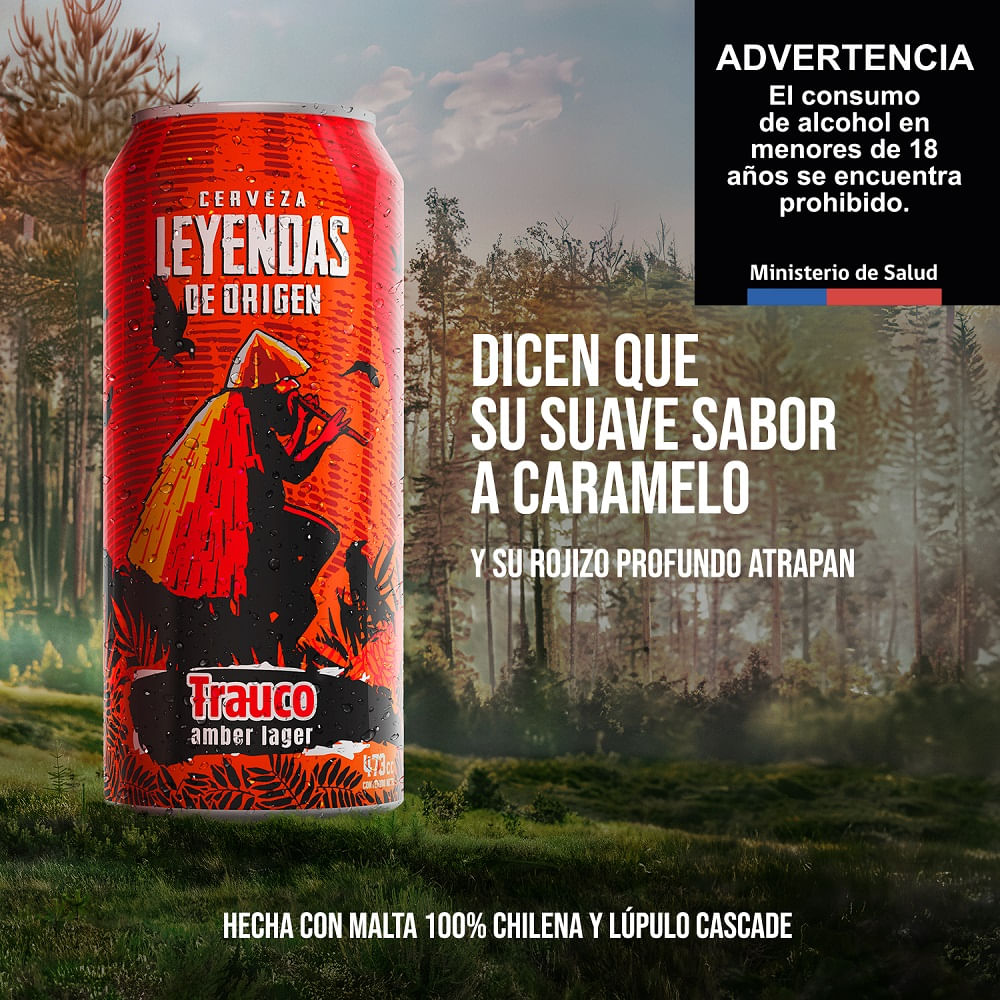 Cerveza Leyendas de origen trauco lata 473 cc