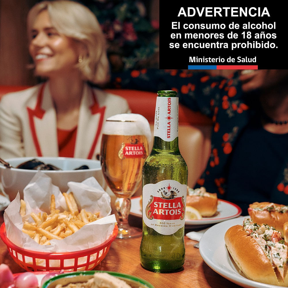Pack Cerveza Stella Artois botella 6 un de 330 cc