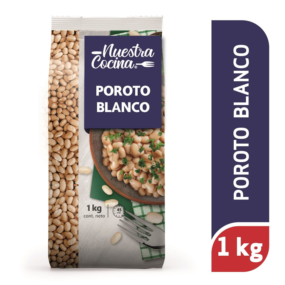 Porotos blanco Nuestra Cocina bolsa 1 Kg