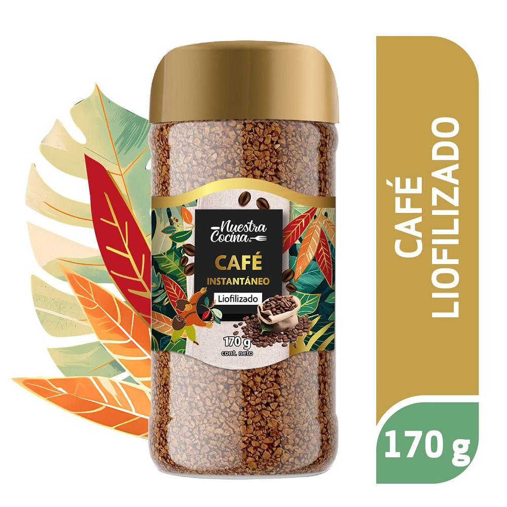 Café instantáneo Nuestra Cocina liofilizado frasco 170 g