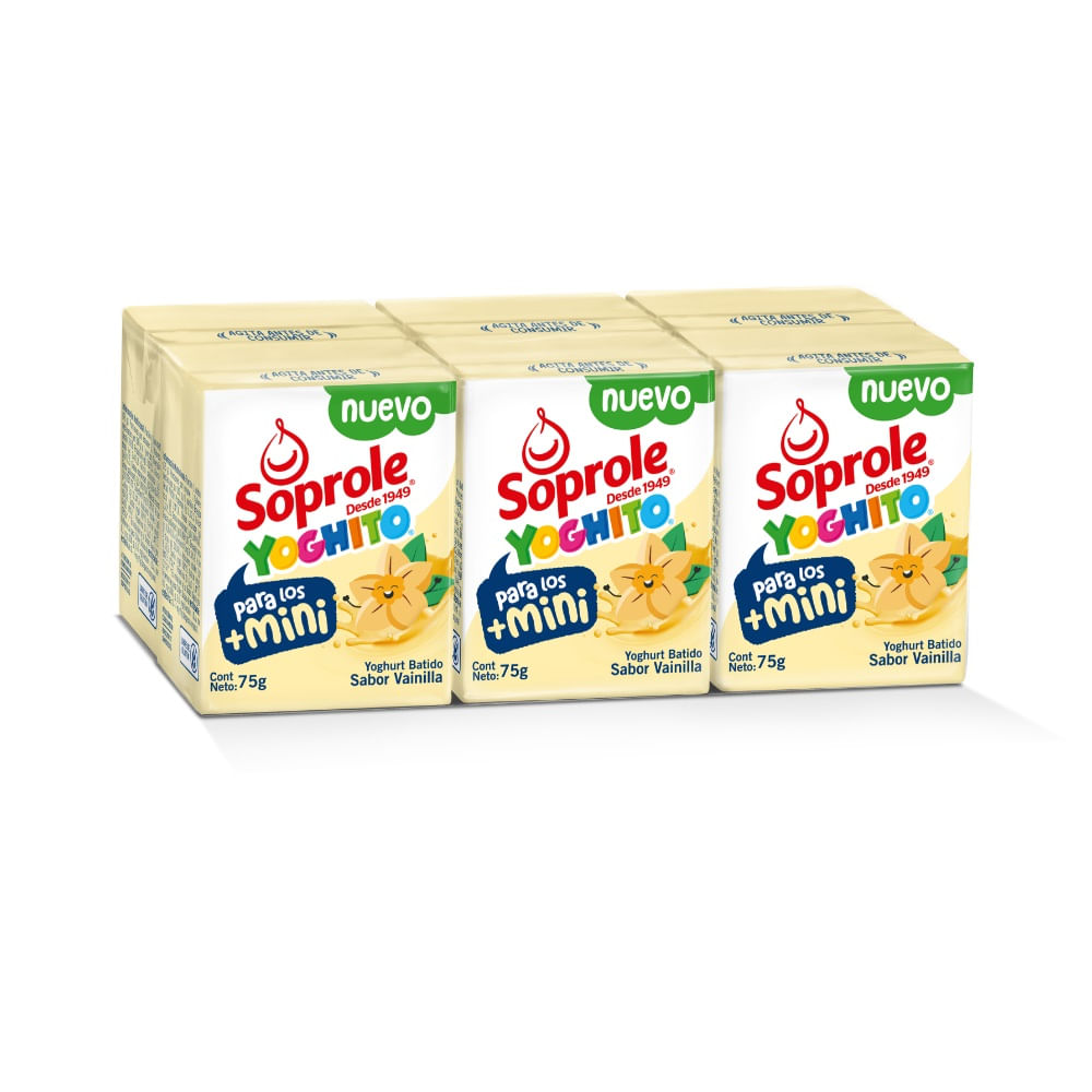 Yoghurt batido Yoghito vainilla tetra mini 6 un de 75 g 450 g