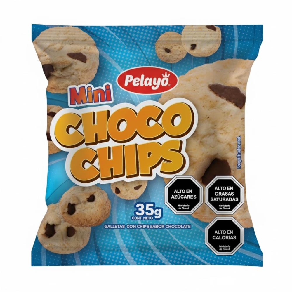 Galletas mini Pelayo choco chips 35 gr