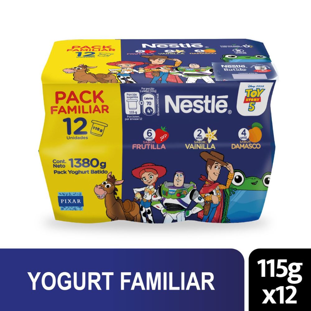 Pack Yoghurt Nestlé tradicional12 un de 115 g | Unimarc
